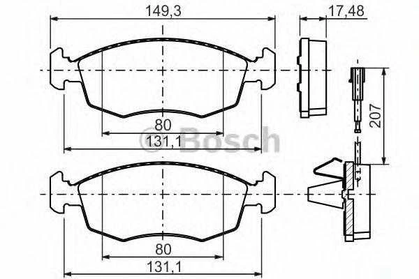Bosch Keraminės Stabdžių Plokštės Komplektas Fiat 500 500 C Punto Punto Evo 71743868 71743867
