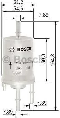 Bosch Kuro filtras AUDI A3 A6 SEAT Ibiza Leon SKODA Fabia Octavia 1.2 1.4 1.6 1595 1598 3.2 V6 6Q0 121 401 6Q0 121 402
