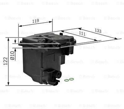 Bosch Kuro filtras Citroen Berlingo C3 C4 Peugeot 206 307 308 1 6 HDi 1560 ccm 75 90 109 hp 17201 17201A 17201B 17201C