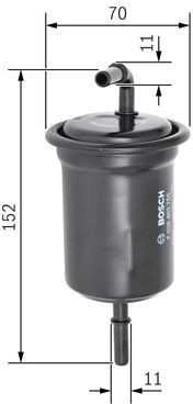 Bosch Kuro Filtras Toyota Land Cruiser Prado 120 Hilux VII 90915 YZZD1 90915 YZZD2