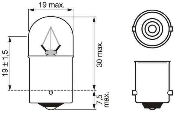 BOSCH lemputė 1987302505 01V409057