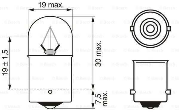 BOSCH lemputė 1987302505 01V409057