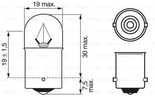 BOSCH lemputė 1987302505 01V409057