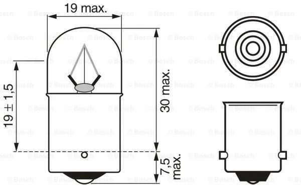 BOSCH lemputė 1987302510 01V409057