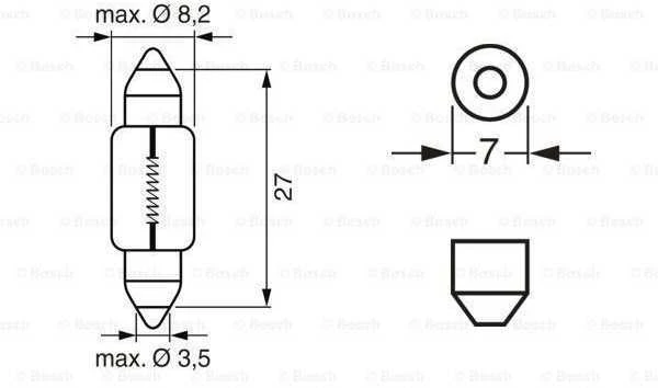 BOSCH lemputė 1987302528 6430