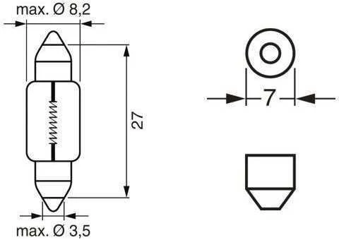 BOSCH lemputė 1987302528 6430