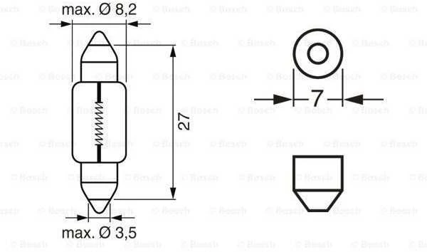 BOSCH lemputė 1987302528 6430