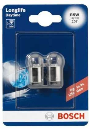 BOSCH R5W lemputės 12V 5W dviejų vienetų pakuotėje