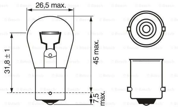 BOSCH lemputė, indikatorius 1987302201