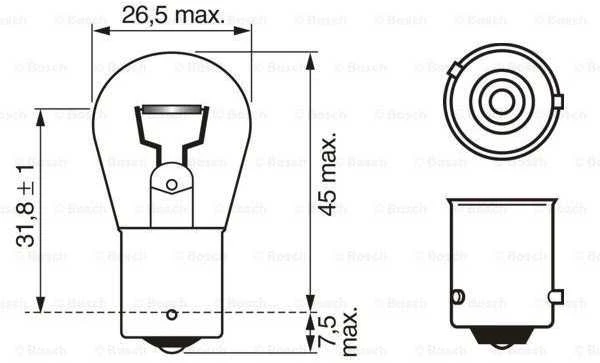BOSCH Lemputė, indikatorius 1987302213 01V409057
