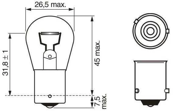 BOSCH Lemputė, indikatorius 1987302213 01V409057