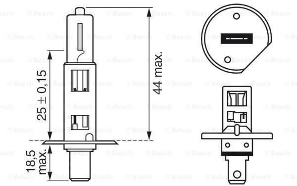 BOSCH lemputė, prožektorius 1987302011 01V409057