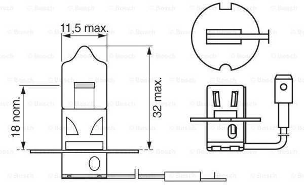 BOSCH lemputė, prožektorius 1987302031 01V409057