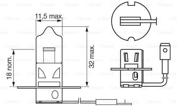 BOSCH lemputė, prožektorius 1987302031 01V409057
