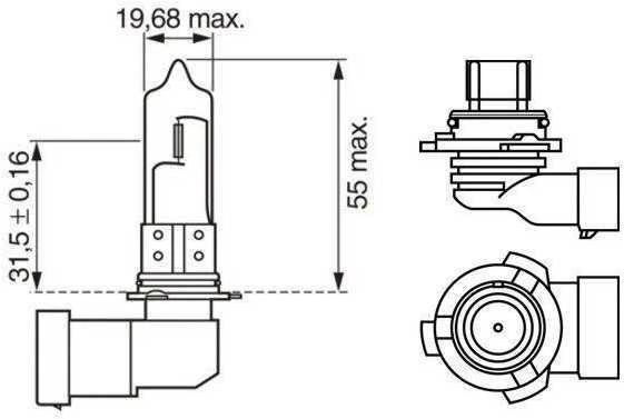 BOSCH lemputė, prožektorius 1987302808 1J0411315K