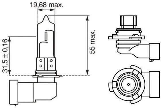 BOSCH lemputė, prožektorius 1987302808 1J0411315K