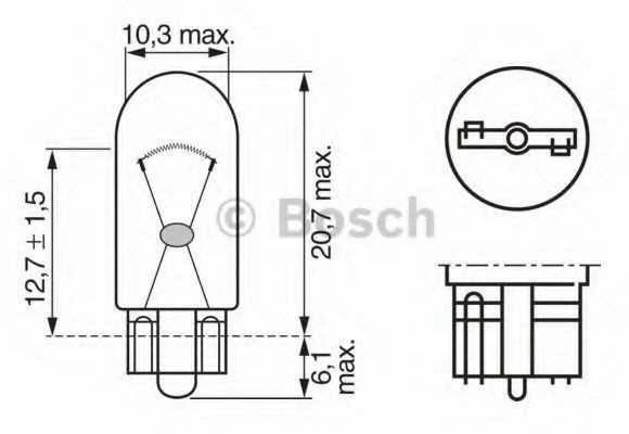 BOSCH lemputė, valstybinio numerio ženklo apšvietimas 1987302217 07119978372