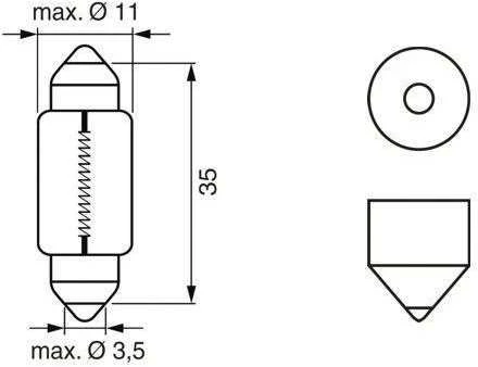 BOSCH lemputė, valstybinio numerio ženklo apšvietimas 1987301004 965831