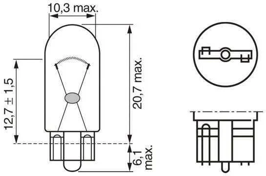 BOSCH lemputė, valstybinio numerio ženklo apšvietimas 1987302217 07119978372
