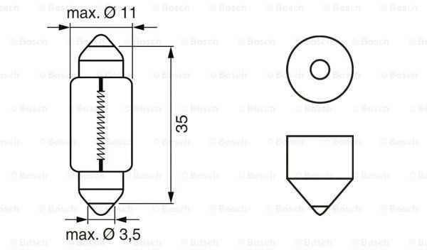 BOSCH Lemputė, vidaus apšvietimas 1987302228 6461