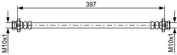 Bosch Nissan Navara Stabdžių Žarna Np300 D40 2 5 Dci 3 0 Dci 2488 2993 Ccm