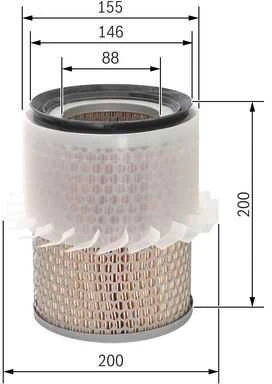 BOSCH oro filtras 1987429186 MZ311786