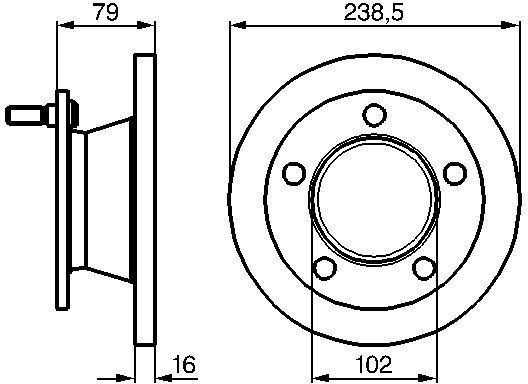 BOSCH pagalbinis vandens siurblys (aušinimo vandens kontūras) 0392023004 A1718350064