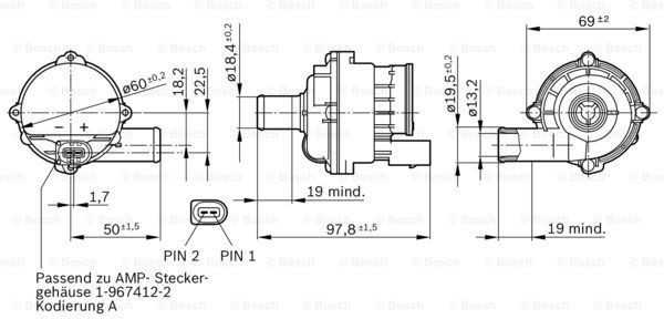 BOSCH pagalbinis vandens siurblys (aušinimo vandens kontūras) 0392023004 A1718350064