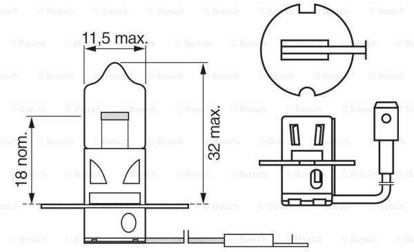 BOSCH priekinių žibintų lemputė 1987302431 OEN250570