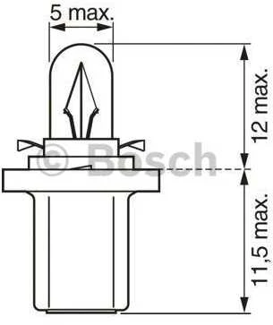 BOSCH prietaisų skydelio lemputė 1987302219 003723100000