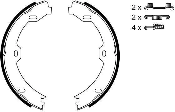 Bosch Rankinio Stabdžio Batai Mercedes Benz E Klase E280 E320 E350 E500 CLS280 CLS320 CLS350 CLS500 211 219 A0024310518 A0024310618 A0024310718