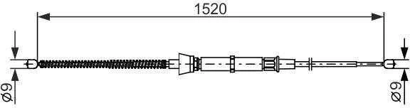 BOSCH rankinio stabdžio lynas Skoda Citigo hečbekui 1987482670 1J0609721AQ
