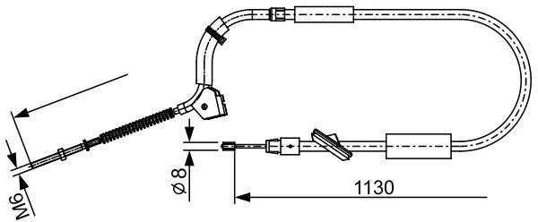 BOSCH rankinio stabdžio lynas, tinkamas Mercedes-benz A klasei (w169) 1987482490 A1694201785