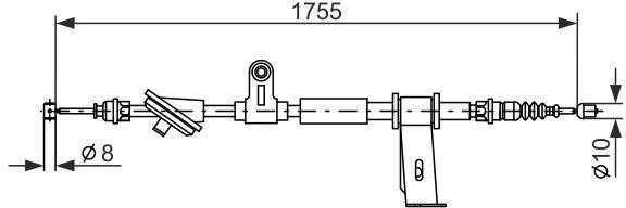 BOSCH rankinio stabdžio trosas 1987477111 50505371