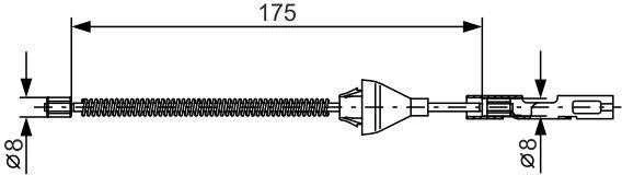 BOSCH rankinio stabdžio trosas 1987477906 D35044430D
