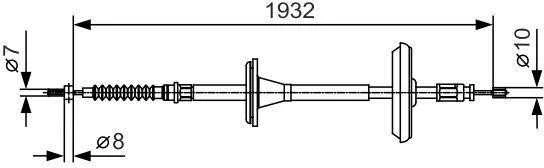 BOSCH rankinio stabdžio trosas 1987482021 12801833