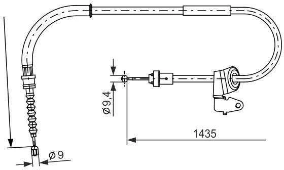 BOSCH rankinio stabdžio trosas 1987482230 34406777399
