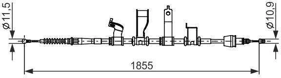 BOSCH rankinio stabdžio trosas 1987482685 597701P000