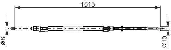 BOSCH rankinio stabdžio trosas Bmw X3 (e83) 1987477987 34403400795