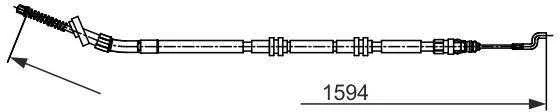 BOSCH rankinio stabdžio trosas, skirtas Vw Amarok 1987482729 2H6609721A