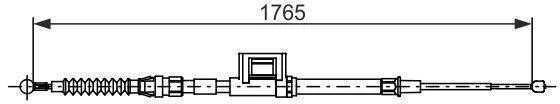 BOSCH rankinio stabdžio trosas Skoda Octavia 1987482736 4745Y0
