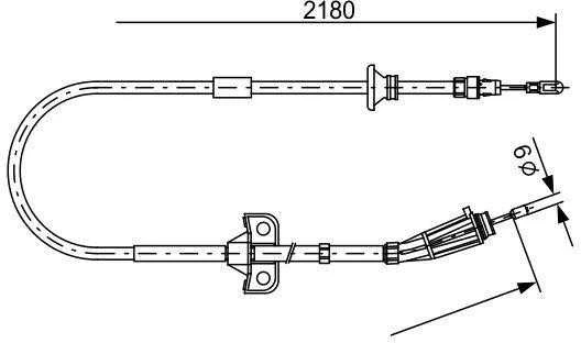 Bosch Rankinio Stabdžio Trosas Volvo Xc90 I Xc90 Van D5 3.2 T6 31356213 30657883