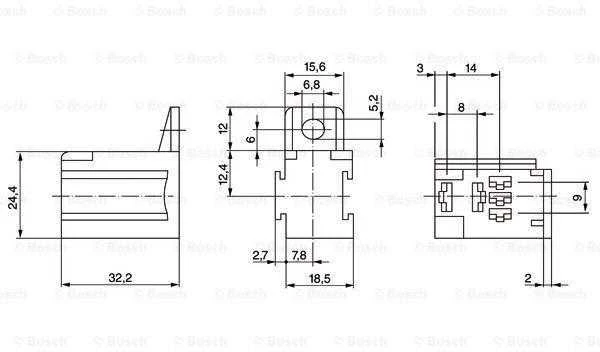 BOSCH relės lizdas 3334485045 2490989
