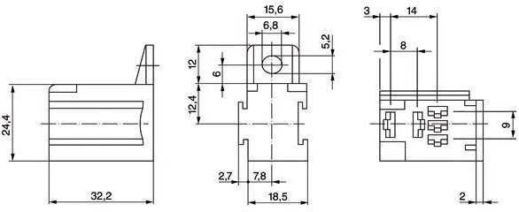 BOSCH relės lizdas 3334485045 2490989