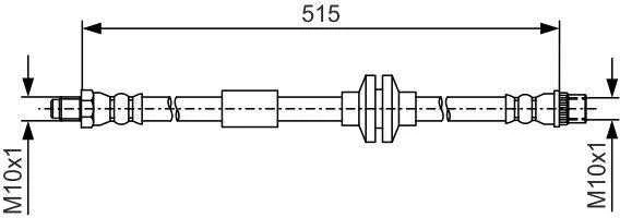 Bosch Renault Master Stabdžių Žarna FV0C FV0D FV0G FV0H FV0J 7701470651 7701470652