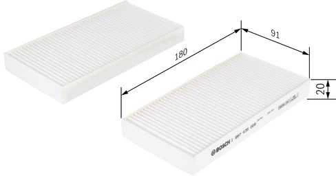 Bosch Salono Oro Filtras Dodge Nitro Jeep Grand Cherokee 3.7 4.0 2.8 CRD 68255842AA 68255843AA