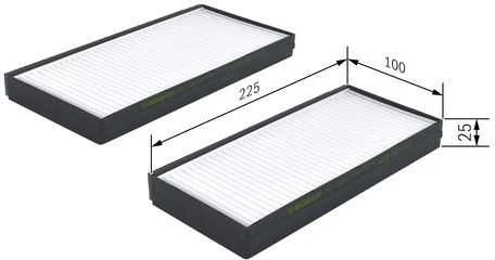 Bosch Salono Oro Filtras KIA Clarus Rio I 1.3 1.5 16V 1793 1998 1343 1493 CCF21764 CCF21765