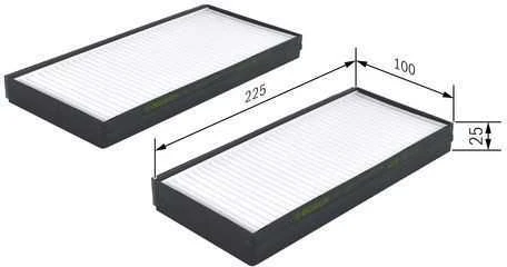 Bosch Salono Oro Filtras KIA Clarus Rio I 1.3 1.5 16V 1793 1998 1343 1493 CCF21764 CCF21765