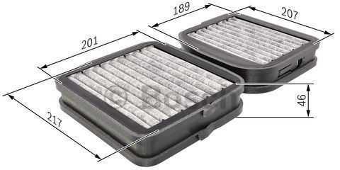 Bosch Salono oro filtras MAYBACH 57 62 MERCEDES BENZ E W210 S210 S W220 C215 A 000 830 00 03 000 830 00 08