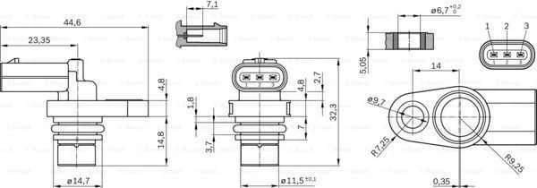 BOSCH skirstymo veleno padėties jutiklis 0232103099 A2709050000